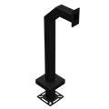 Pedestal Pro 33PE1-PPRO-01-CRS 42" Heavy Duty Gooseneck Pedestal - Surface Mount Single Gang Cutout