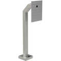 PEDESTAL PRO 33PE1-XLG-002-304 48" Stainless Gooseneck Pedestal - LittleBird/GateHawk