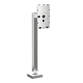 PEDESTAL PRO 33PED-MVI-002-304 45" Stainless Gooseneck - KeyCom LITE Surface