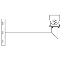 Pelco SM-EM2000-4551 J-Type Mount for use on a Vertical Pipe or Pole, Medium-Duty, 90-Degree