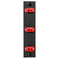 Hubbell FSPNLCDS3R Fiber Optic Patch Panel, 6 Ports, 3 LC Duplex Connections, Zirconia Ceramic Sleeves, Red