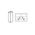 Adams Rite 3890-08-313 Removable Aluminum Mullion for 8' Height Doors Use with 8800 Series Exit Devices, Dark Bronze Anodized