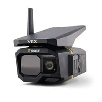 Vosker VKX-US Wireless Security Camera with Integrated Solar Panel, Black