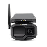Vosker VKX-US Wireless Security Camera with Integrated Solar Panel, Black
