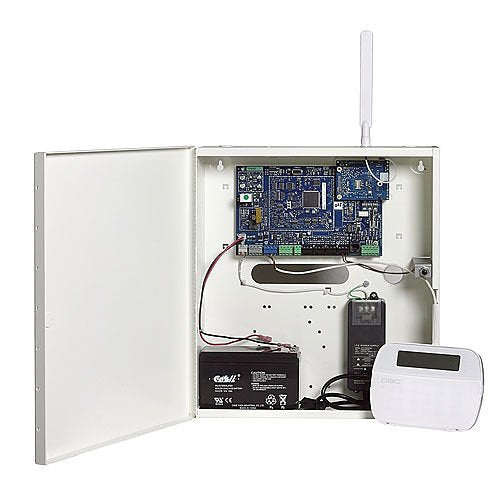 DSC HS3032-NAKITCP01 PowerSeries Pro Kit Includes HS3032BASECP01 Control Board, HSC3010C Cabinet, HS2LCDN Alpha-numeric Keypad, ACCK3 Hardware/Resistor Pack, HS65WPSNA Power Adapter