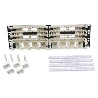 Hubbell 110RM24 NEXTSPEED Rack Mount Kit Category 5e 200-Pair with 4-Pair Connecting Blocks Includes Cable Trough 3U Black