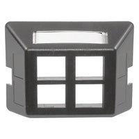 Hubbell FP4GY Standard 4-Port Gray Furniture Faceplate