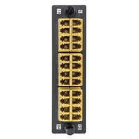 Hubbell FSPLCQS6H4Y Fiber Optic Adapter Panel, H4 Opening, 24-Port, 6 LC Quad, Zircon Ceramic, Yellow