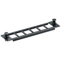 Hubbell FSPNHD6X 6-Port FSP Adapter Panel, Jack, Unloaded, Black