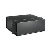 Hubbell FTR4U15SP 4U Fiber Optic Rack Mount Tray with Cover 15FSP Openings, Black