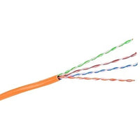 Hubbell HC6RPEOR CAT6 Network Cable, Plenum Rated, Orange