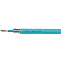 Hubbell HFCB19006P4 HFCB19 Series Indoor / Outdoor Tight Buffer Fiber Cable, 6-Strand, Plenum, Armored, OM4, Multimode, Aqua