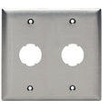 Hubbell HISF22 Hi-Impact Stainless Steel 2-Gang Wallplate
