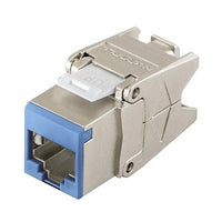 Hubbell HJS6AB24 CAT6a Shielded Jack with Cobra-Lock Termination, 24-Pack, Blue