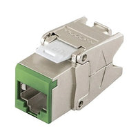 Hubbell HJS6AGN CAT6a Shielded Jack with Cobra-Lock Termination, Green