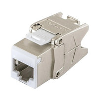 Hubbell HJS6AW24 Keystone Jack, CAT6a Universal, Shielded, 24-Pack, White