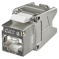 Hubbell HJS6 CAT6 Shielded Jack with Cobra-Lock Termination, Silver