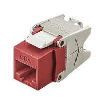 Hubbell HJU6AR24 Keystone Jackk, CAT6 UNI UTP, 24-Pack, Red
