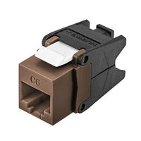 Hubbell HJU6BN24 CAT6 Keystone Jack UNI UTP, 24-Pack, Brown