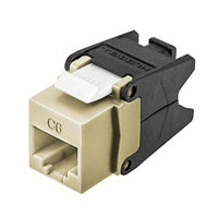 Hubbell HJU6EI Jack with Cobra-Lock Termination, UTP, Ivory