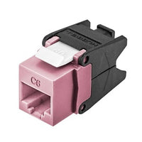 Hubbell HJU6PK24 Keystone Jack, UNI, 24-Pack, Pink