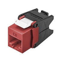 Hubbell HJU6R Jack with Cobra-Lock Termination, UTP, Red