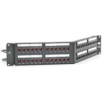 Hubbell HP648A Cat6Angled Patch Panel, 48 Port, Universal Angle