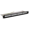 Hubbell HPJS24 Patch Panel, Jack, Unloaded, 24-Port, Shielded