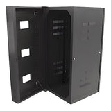 Hubbell HSQ3626L Rack Cabinet and Frame, CAB QUADCAB 36"X 26" Locks GKT Rail, Black
