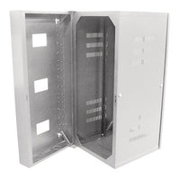 Hubbell HSQ36W Cabinet Quadcab Wall Mount, 3'H x 20'D, Window, White