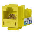 Hubbell HXJ5EY CAT5e Keystone Jack 8POS UNI A/B, Yellow