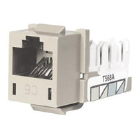 Hubbell HXJ6OW24 CAT6 Keystone Jack, 8POS UNI A/B, 24-Pack, Office White