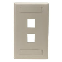 Hubbell IFP13TI Single-Gang 3-Port Flush Wall Plate, Titanium