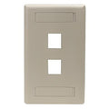 Hubbell IFP16TI Wall Plate, Single-Gang, 6-Port, Titanium