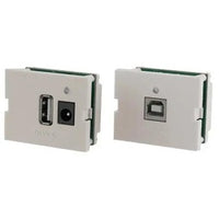 Hubbell IMU11015OW USB Connector, 2.0 TR/TX Kit, A/B, 110Terminals, 1.5-Unit, Office White