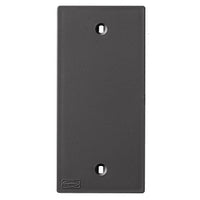 Hubbell KP14BK KP Series Faceplate, 1-Gang, Blank Opening, Black