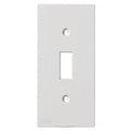 Hubbell KP1W KP Series 1-Gang Nylon Wallplate, One Toggle, White