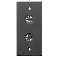 Hubbell KP212BK KP Series Dual Coax Opening Faceplate, 1-Gang, Black