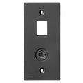 Hubbell KP2140BK KP Series 1-Gang Faceplate, Coax Opening(1) Jack Opening(1), Black