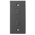 Hubbell KP2162BK KP Series 1-Gang, 2 Jack Openings Faceplate, Black