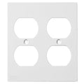 Hubbell KP82W Kensington Series 2-Gang Duplex Wallplate, White