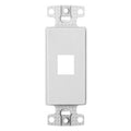 Hubbell NS611W Decorator Keystone Frame, Plate, 1-Port, White