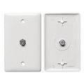 Hubbell NS751W Midsize Ceiling Mount Wall Mount Jack with F-Connector, White