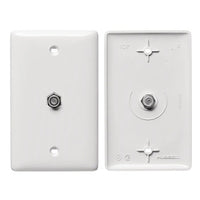 Hubbell NS751W Midsize Ceiling Mount Wall Mount Jack with F-Connector, White