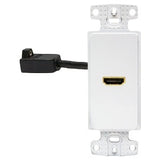Hubbell NS801W 1-Gang Frame with 1-HDMI Female to Female, Decorator, White