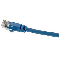 Hubbell NSC6B01 netSELECT 24/8 CAT6 Patch Cord, Slim, Snagless, PVC-CM, 1' Blue