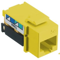 Hubbell NSJ5EY Keystone Jack, CAT5e 8POS UNI A/B, Yellow
