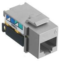 Hubbell NSJ6GY24 CAT6 Keystone Jack, 8POS UNI A/B, 24-Pack, Gray