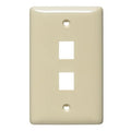Hubbell NSP12I Wall Plate Label-Less 1-G 2-Port EI and Keystone, White