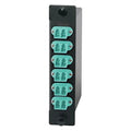 Hubbell OCLC50G4 Fiber LGX Cassette, OM4, LC Duplex to MTP, Aqua